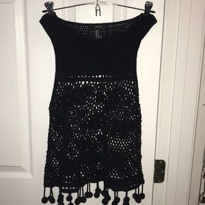 Black knitted summer tank top
